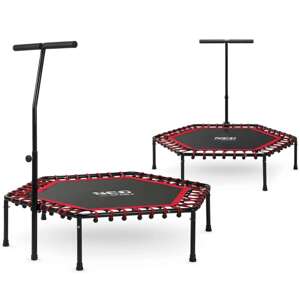 NeoSport Fitness trampolína s držadlom 127 cm - červená, čierna