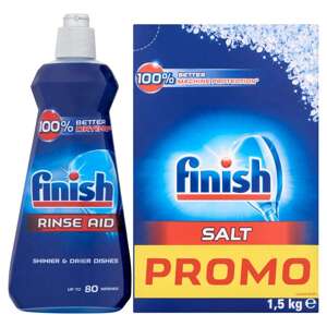 Finish Regeneračná soľ do umývačky 1,5 kg + Finish Shine and Prot...