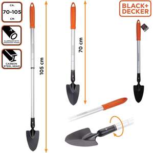 Black & Decker Rúčka na kopanie, teleskopická, 70-105 cm, 460 g