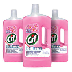 Cif Brilliance tekutý čistiaci prostriedok Pink Orchidea 3x1L