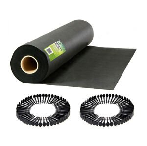 Agrotextil záhradná tkanina 0,8mx100m + 100 kolíkov - čierna