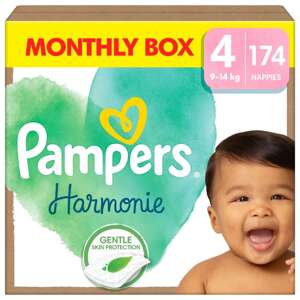 Pampers Harmonie mesačné balenie plienok 9-14kg Maxi 4 (174ks)