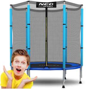 Vonkajšia trampolína Neo-Sport so sieťkou 140 cm - modrá