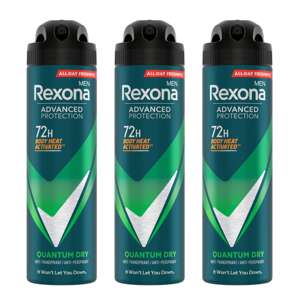 Rexona Men Advanced Protection pánsky Dezodorant Quantum Dry 3x150ml