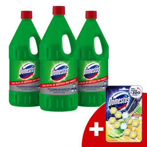 Domestos Extended Power dezinfekčný tekutý čistič Pine 3x2L + dar...