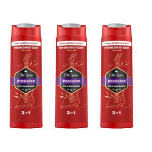 Old Spice Rockstar Pánsky sprchový gél a šampón 3x400ml
