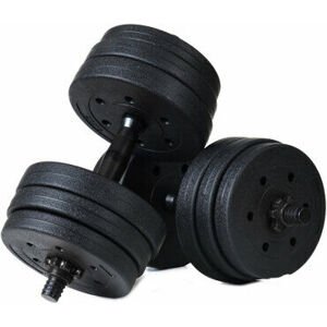 Funfit Nastaviteľná 20 kg bitumenová činka 2x10 kg - čierna