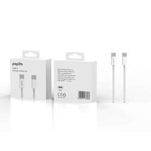 Pepita iPhone 15 Nabíjací kábel 35W USB-C/USB-C 1m - biela