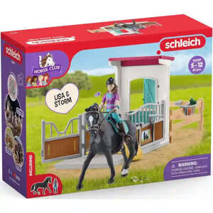 Schleich 42709 Lisa a Storm hannoverský kôň s maštalou