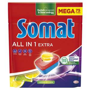 Somat All in 1 Extra Lemon&amp;Lime tablety do umývačky riadu 75ks