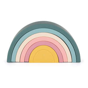 Silikónová stohovateľná hračka Petite &amp; Mars Rainbow Mist...