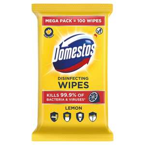 Domestos Dezinfikčné Vlhčené Obrúsky Citrón 100ks