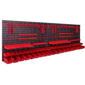 Stena na náradie Pepita XL s 86 držiakmi a 46 boxmi 230,4x78cm -...