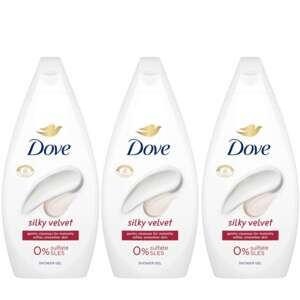 Dove Silky Velvet krémový kúpeľ 3x450ml