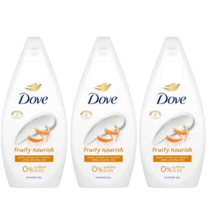 Dove Fruity Nourish Krémový sprchový gél 3x450ml