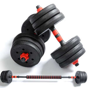 Dollo Sport Nastaviteľná 20 kg činka 2x10 kg - čierno-červená