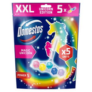 Domestos Power5 WC osviežovač bloček Magic Unicorn (5x50g)