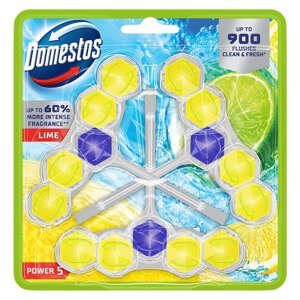 Domestos Power5 WC osviežujúci blok Vápno (3x50g)