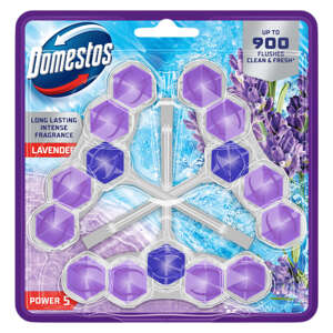 Domestos Power5 WC osviežovač bloček Levanduľa (3x50g)