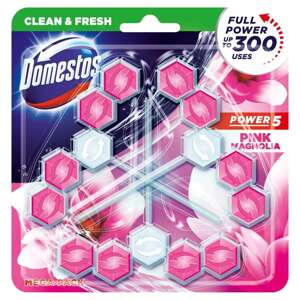 Domestos Power5 WC osviežovač bloček Magnolia (3x50g)