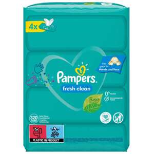Pampers Fresh Clean vlhčené obrúsky 4x80ks