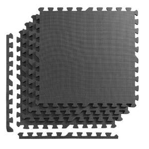 4FIZJO Puzle z peny 120x120cm (4ks 60x60cm) - čierna