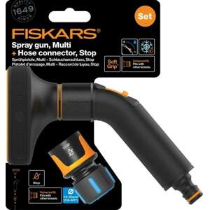 Zavlažovacia pištoľ Fiskars Comfort, multi + CF hadicová spojka 1...