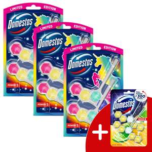 Domestos Power5 WC osviežujúci blok Magic Unicorn (6x50g) + darče...