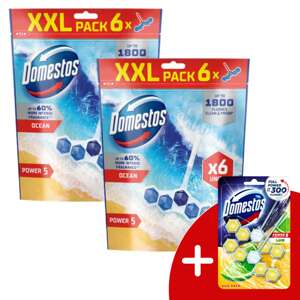 Domestos Power5 WC osviežovač blok Ocean (12x50g) + Darček Domest...