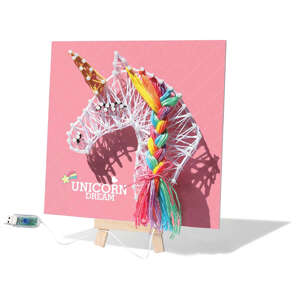 Wow Box LED svetlo pletený obrázok - Unicorn