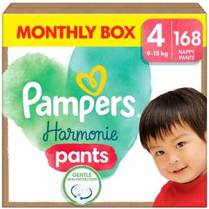 Pampers Harmonie Pants mesačné balenie plienok 9-15kg Maxi 4 (168ks)