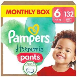 Pampers Harmonie Pants mesačné balenie plienok 15+kg Junior 6 (132ks)