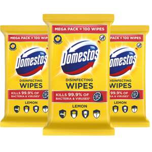 Domestos Hygienické obrúsky Citrón 3x100ks