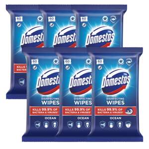 Domestos hygienické obrúsky Ocean 6x60ks