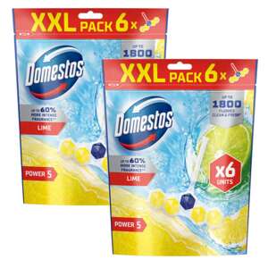 Domestos Power5 Osviežujúci blok na toalety Vápno (12x50g)
