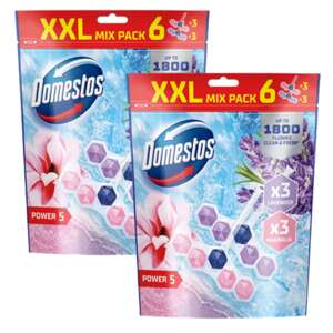 Domestos Power5 WC osviežovač bloky mix Magnolia & Lavender (12x50g)