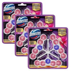 Domestos Aroma Lux WC osviežovač bloček Hibiscus Charm s koncentr...