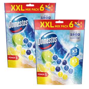 Domestos Power5 WC osviežovač bloky mix Lime & Ocean (12x50g)
