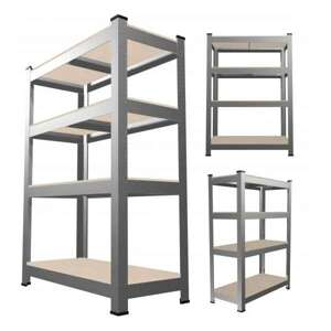 Gardenline Kovový priemyselný regál s MDF panelmi 180x90x40cm, ma...