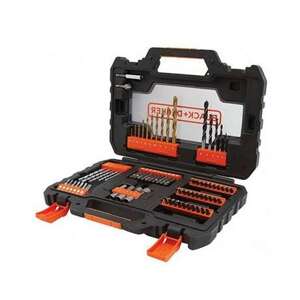 Black and Decker 76-dielna sada vrtákov a bitov + puzdro easy gri...