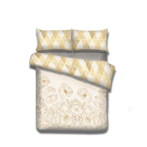 Posteľná bielizeň SNUGGY farba žltá tlačený vzor kvetinový 155x22...