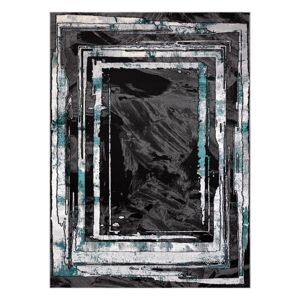 Koberec WELLI FRAME farba sivá 140x190 Hakano