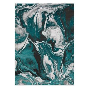 Koberec WELLI ABSTRACT farba morská zelená 140x190 Hakano