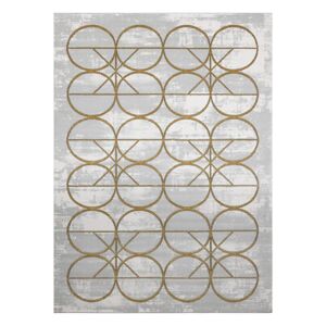 Koberec ESTEMA CIRCLES farba krémová 140x190 Hakano