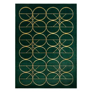 Koberec ESTEMA CIRCLES farba sklo zelená 140x190 Hakano