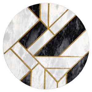 Koberec okrúhly ESTEMA MARBLE 3 farba čierna r120 Hakano
