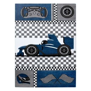 Koberec TINIES RACE farba modrá 160x220 Hakano