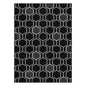 Koberec WINK HEXAGON farba čierna 160x230 Hakano