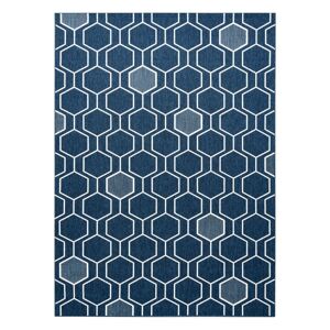 Koberec WINK HEXAGON farba modrá 140x200 Hakano