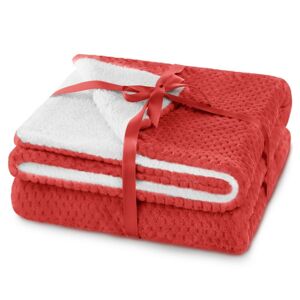 Takarăł SHLEEPY farba červená žakár reliéfne štýl klasický 170x210
